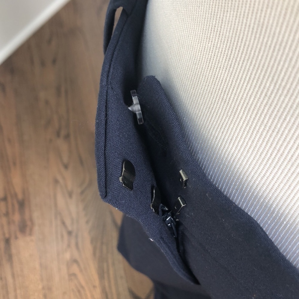 J. Crew navy cropped wide leg pant and gingham shirt bundle - Picture 3 of 6